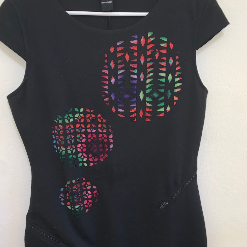 Desigual Black with Cutouts Stella Dress, Size L